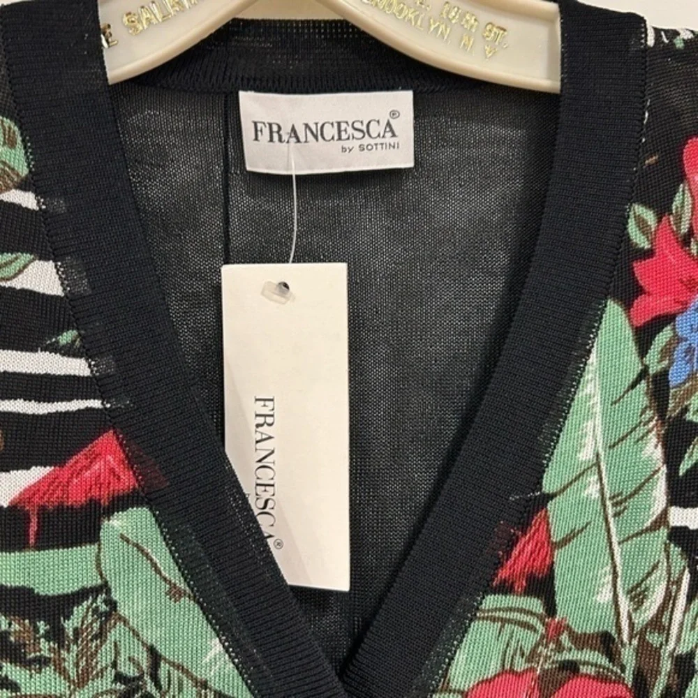 NWT! Floral Knit Sheer Cardigan Size Medium